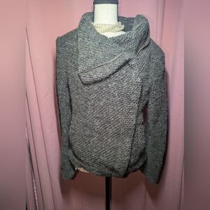 BLANK NYC Asymmetrical Zip Wool Blend Sweater/Jacket Medium